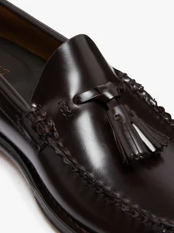 Hot G.H.BASS Weejuns Larkin Tassel Loafers leather with leather sole Chocolate
