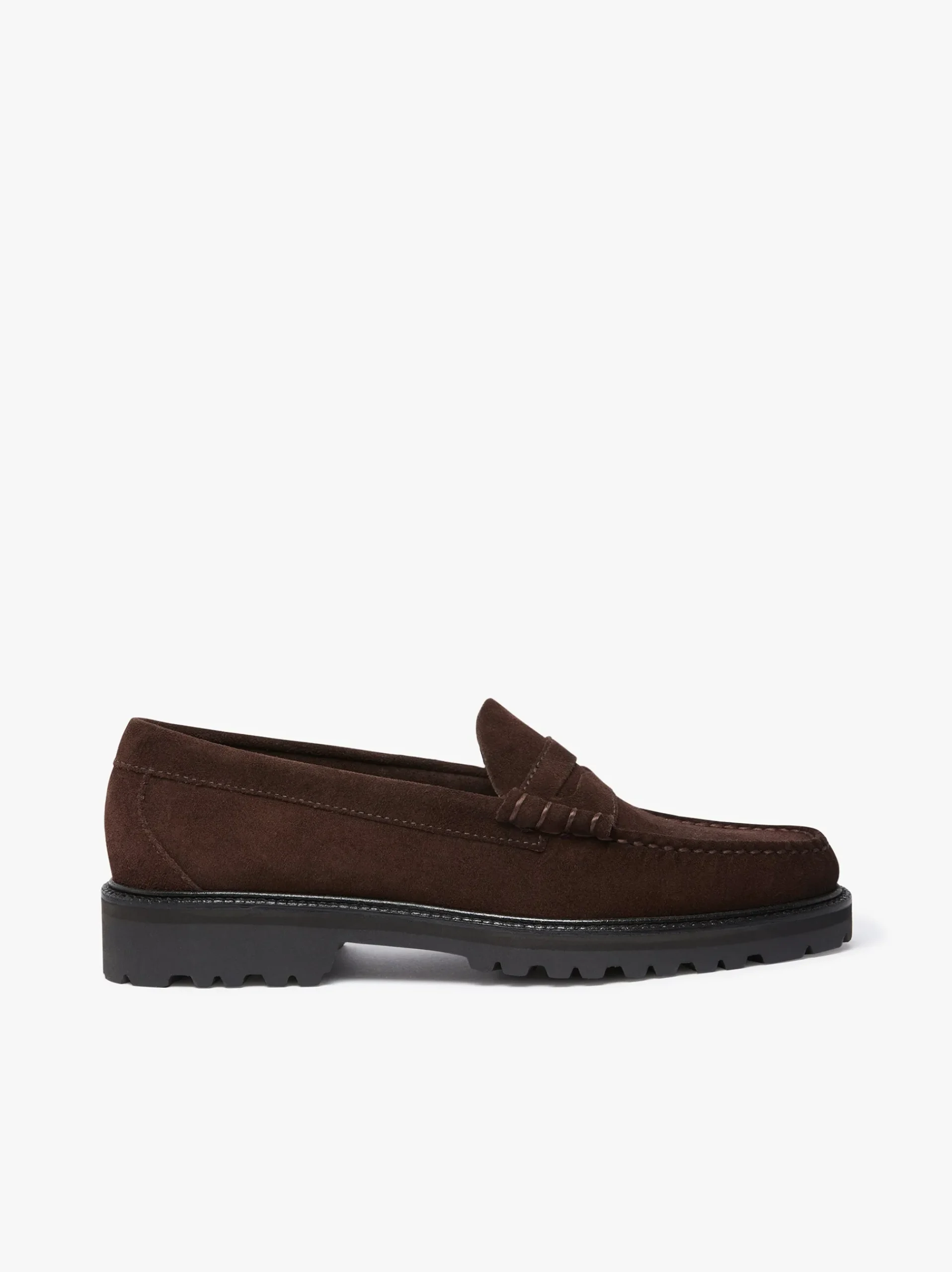 Clearance G.H.BASS Weejuns Larson Lug Penny Loafers suede Chocolate