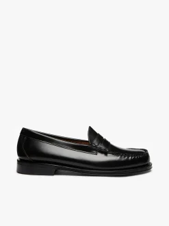 New G.H.BASS Weejuns Larson Penny Loafers Leather Black