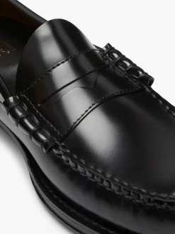 New G.H.BASS Weejuns Larson Penny Loafers Leather Black