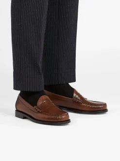 Hot G.H.BASS Weejuns Larson Penny Loafers Leather Brown