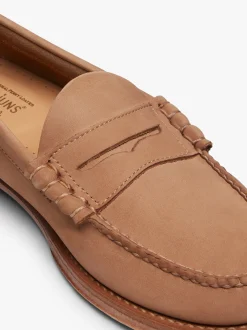 Outlet G.H.BASS Weejuns Larson Penny Loafers Earth Nubuck