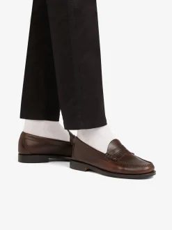 New G.H.BASS Weejuns Larson Penny Loafers Leather Chocolate