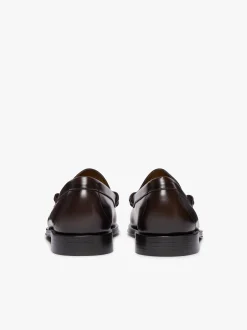 New G.H.BASS Weejuns Larson Penny Loafers Leather Chocolate