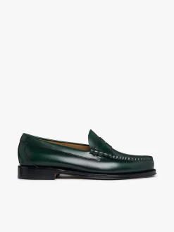 Clearance G.H.BASS Weejuns Larson Penny Loafers Dark Leather Green