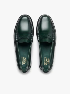 Clearance G.H.BASS Weejuns Larson Penny Loafers Dark Leather Green