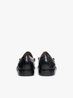 Best G.H.BASS Weejuns Larson Penny Loafers Contrast Stitch Leather Black
