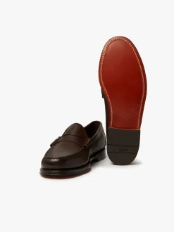 Clearance G.H.BASS Weejuns Larson Penny Loafers Soft Leather Chocolate