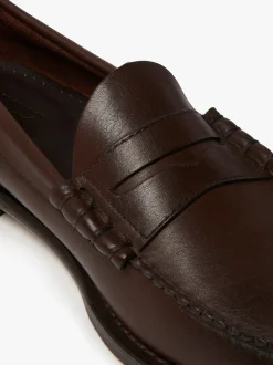 Clearance G.H.BASS Weejuns Larson Penny Loafers Soft Leather Chocolate