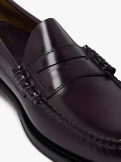 Outlet G.H.BASS Weejuns Larson Penny Loafers leather Plum