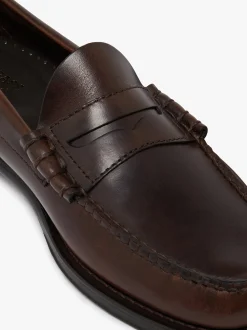 Best G.H.BASS Weejuns Larson Penny Loafers Chocolate Pull Up Leather