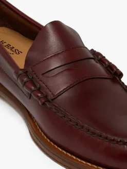 Clearance G.H.BASS Weejuns Larson Penny Loafers pull up leather Wine