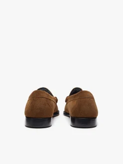 G.H.BASS Weejuns Larson Penny Loafers Dark Brown Suede and Brown Corduroy
