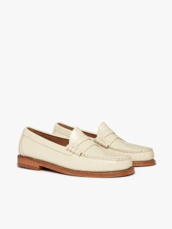 Sale G.H.BASS Weejuns Larson Penny Loafers leather Off White