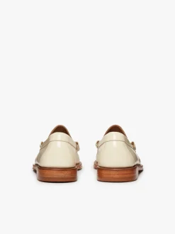 Sale G.H.BASS Weejuns Larson Penny Loafers leather Off White
