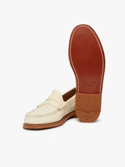 Sale G.H.BASS Weejuns Larson Penny Loafers leather Off White
