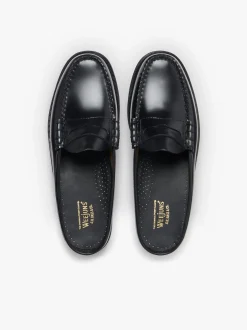 New G.H.BASS Weejuns Larson Penny Slides Leather Black