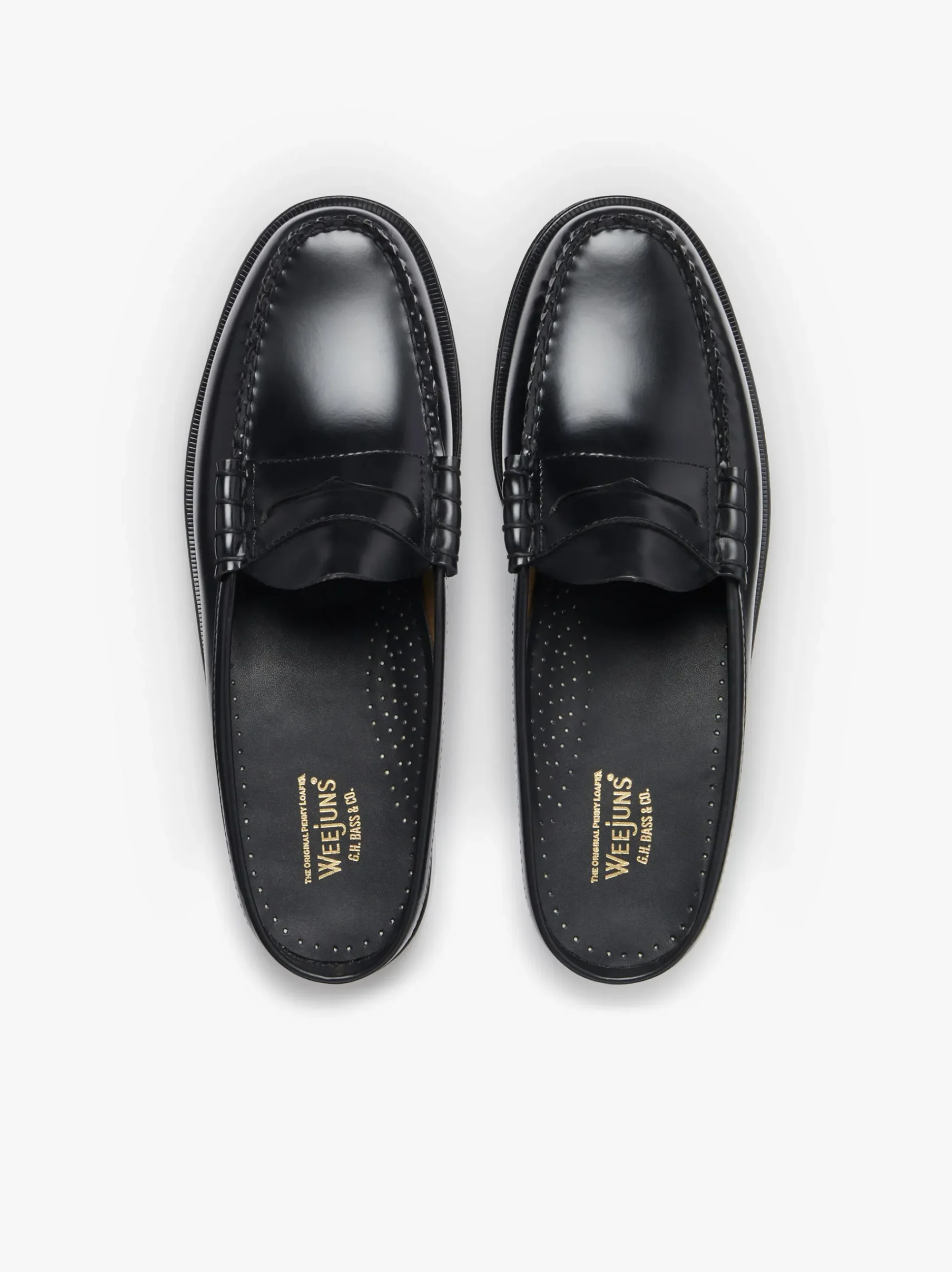 New G.H.BASS Weejuns Larson Penny Slides Leather Black