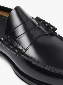 New G.H.BASS Weejuns Larson Penny Slides Leather Black