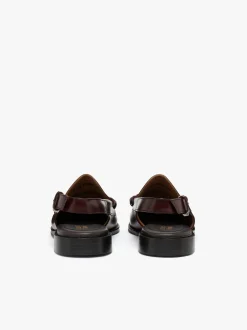 Hot G.H.BASS Weejuns Larson Penny Slingback Loafers Wine