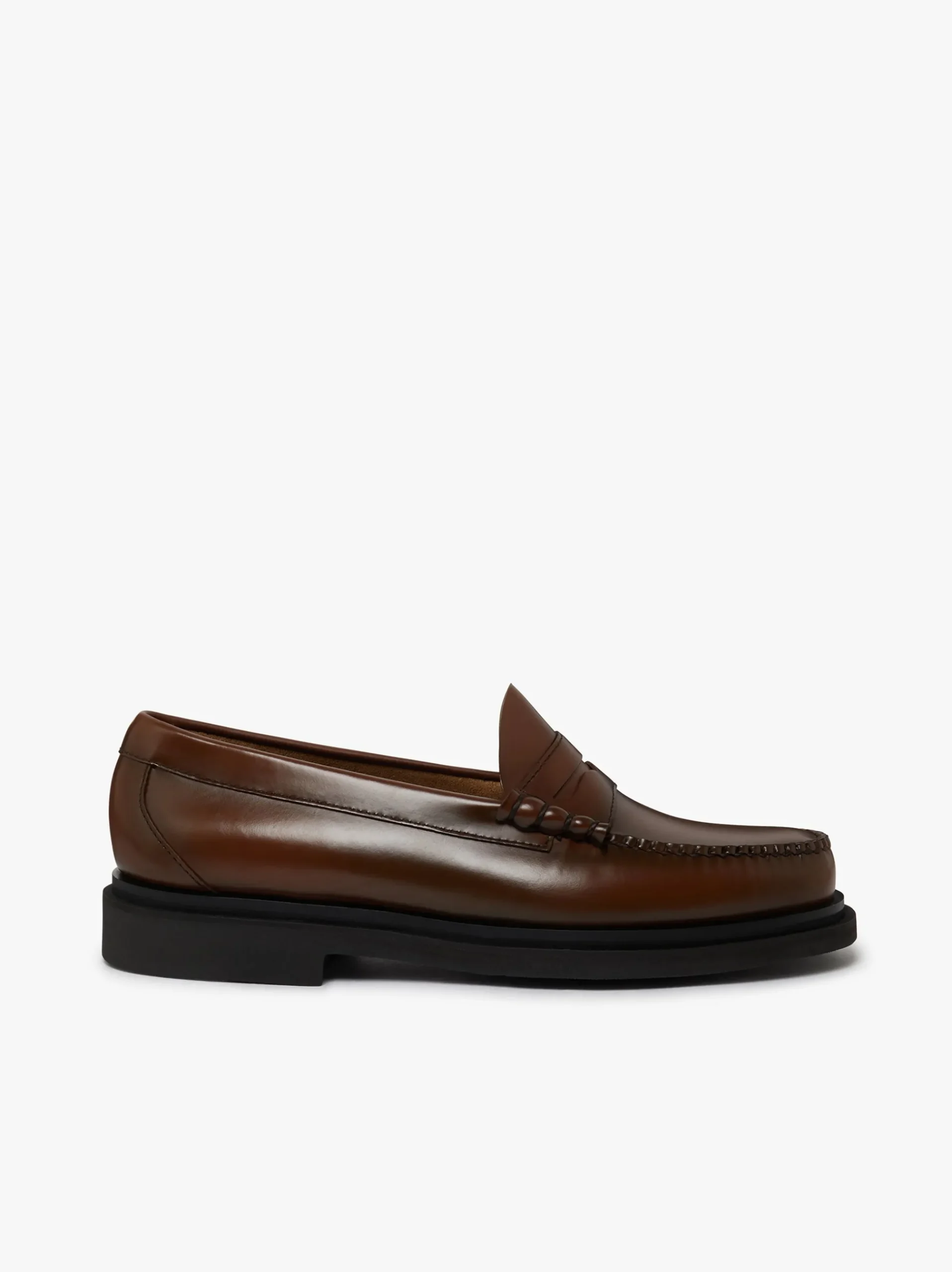 G.H.BASS Weejuns Larson Step Penny Loafers Mid brown leather