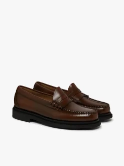 G.H.BASS Weejuns Larson Step Penny Loafers Mid brown leather