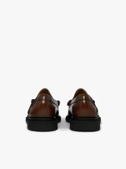 G.H.BASS Weejuns Larson Step Penny Loafers Mid brown leather