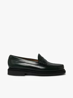 New G.H.BASS Weejuns Larson Step Penny Loafers Dark green leather
