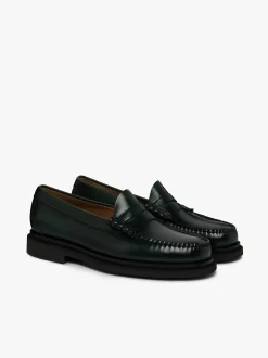 New G.H.BASS Weejuns Larson Step Penny Loafers Dark green leather