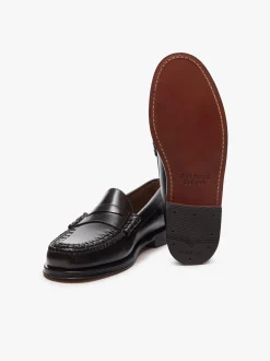 Sale G.H.BASS Weejuns Larson Weave Loafers leather Chocolate