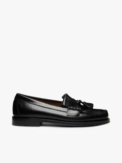 New G.H.BASS Weejuns Layton Kiltie Loafers Leather Black
