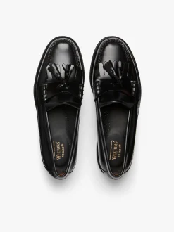 New G.H.BASS Weejuns Layton Kiltie Loafers Leather Black