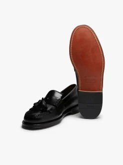 New G.H.BASS Weejuns Layton Kiltie Loafers Leather Black