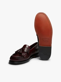 Hot G.H.BASS Weejuns Layton Kiltie Loafers Leather Wine
