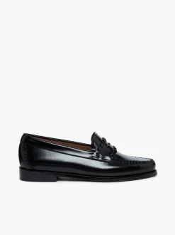 Outlet G.H.BASS Weejuns Lola Whipstitch Loafers Leather Black