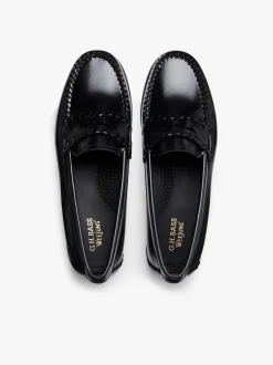 Outlet G.H.BASS Weejuns Lola Whipstitch Loafers Leather Black
