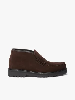 Hot G.H.BASS Weejuns Lug Boots Chocolate Suede
