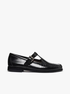 Hot G.H.BASS Weejuns Mary Janes Leather Black