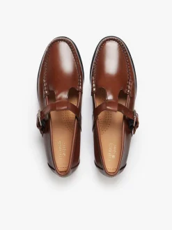 Discount G.H.BASS Weejuns Mary Janes Leather Cognac