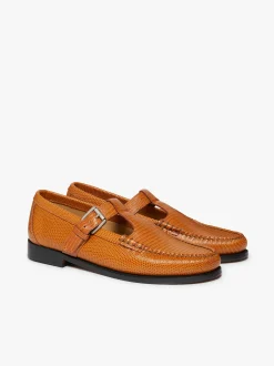Outlet G.H.BASS Weejuns Mary Janes Leather Whiskey