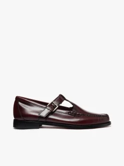 Online G.H.BASS Weejuns Mary Janes Leather Wine