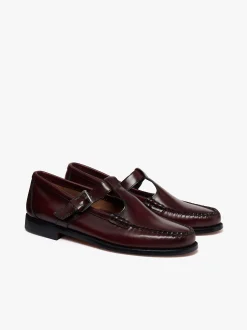 Online G.H.BASS Weejuns Mary Janes Leather Wine