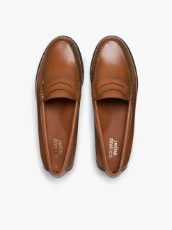 Best G.H.BASS Weejuns Penny Loafers Bombay Brown Leather Dark Brown