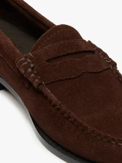 Sale G.H.BASS Weejuns Penny Loafers Chocolate suede