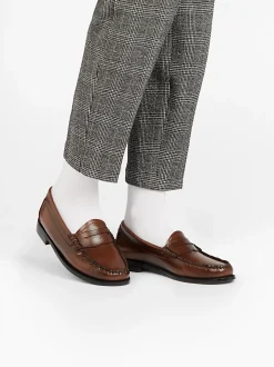 Online G.H.BASS Weejuns Penny Loafers Leather Cognac