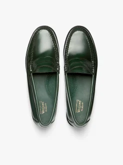 New G.H.BASS Weejuns Penny Loafers Dark Leather Green