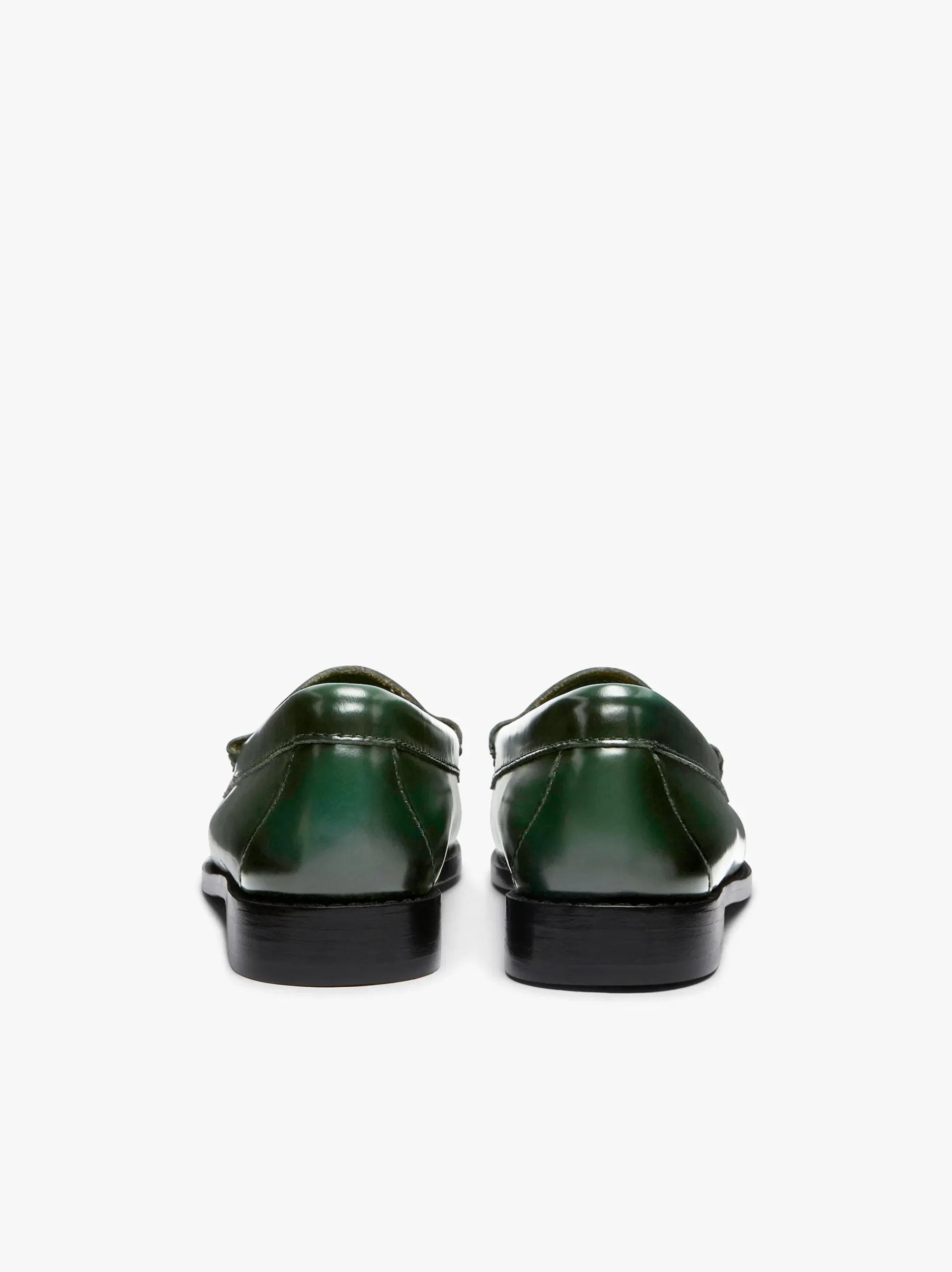 New G.H.BASS Weejuns Penny Loafers Dark Leather Green
