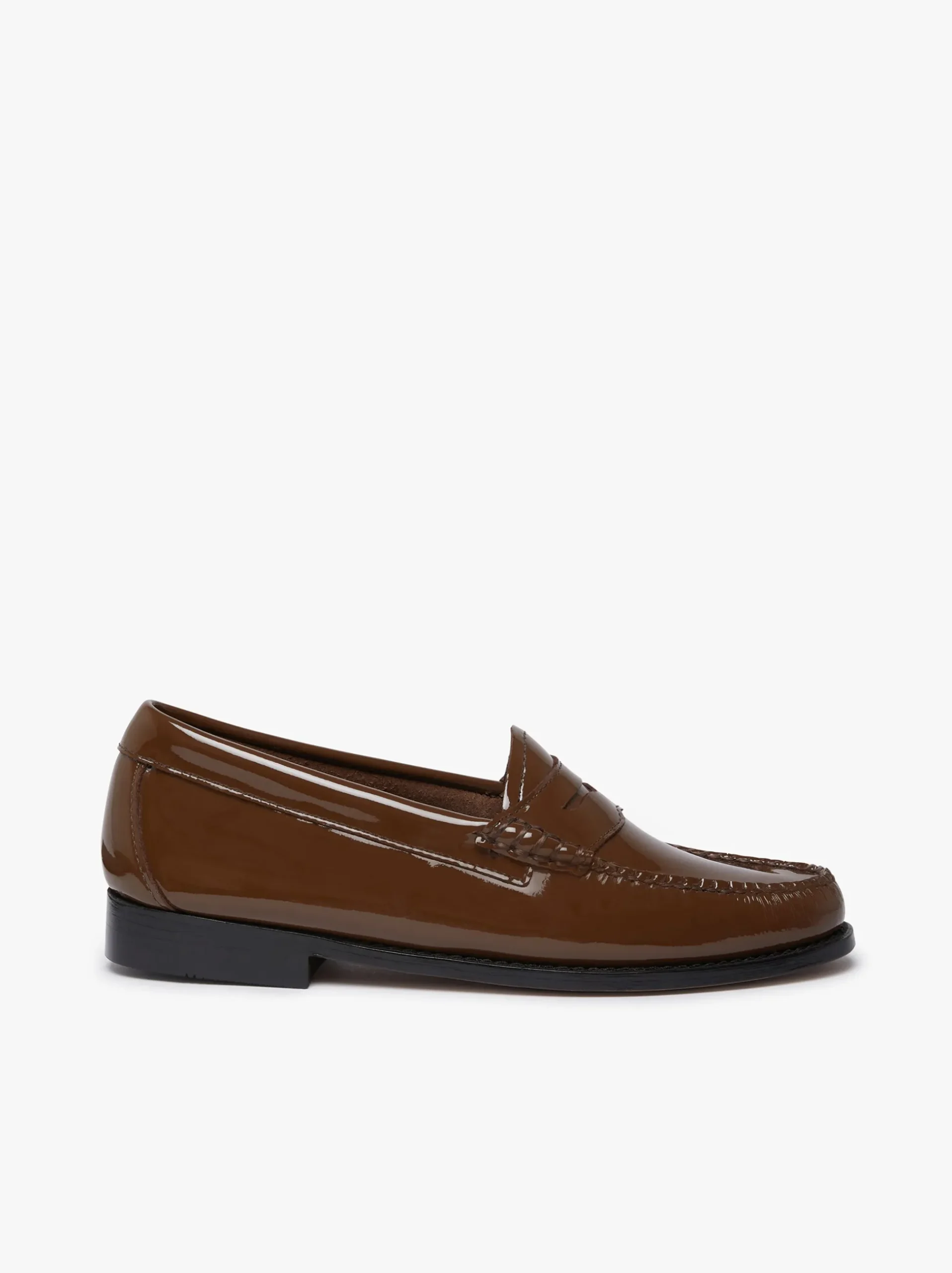 G.H.BASS Weejuns Penny Loafers Dark Brown Patent Leather