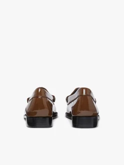 G.H.BASS Weejuns Penny Loafers Dark Brown Patent Leather