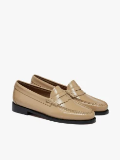 New G.H.BASS Weejuns Penny Loafers Leather Light Tan